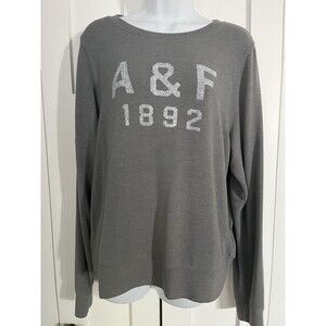 Abercrombie & Fitch A & F Soft Knit‎ Pullover Crew Neck Top Sweater Green Gray L